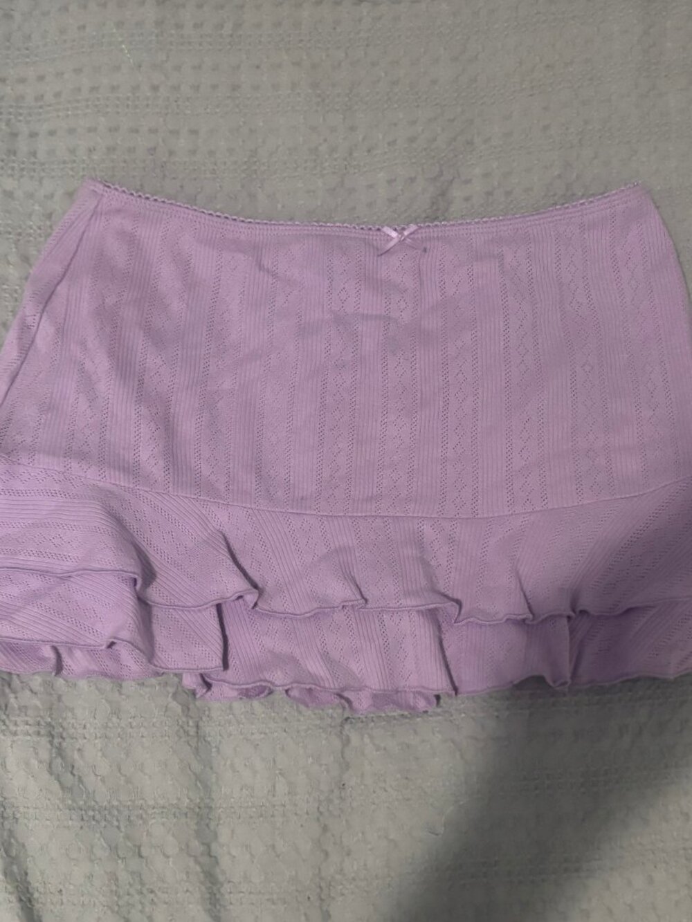 Out From Under pointelle mini skort